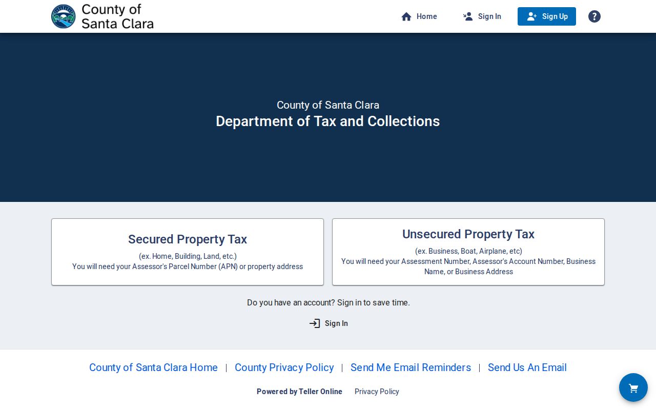 Mountain View public records in the secured property tax portal
